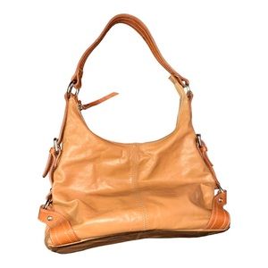 Nino Bossi Genuine Leather Tan Hobo Purse Shoulder Bag